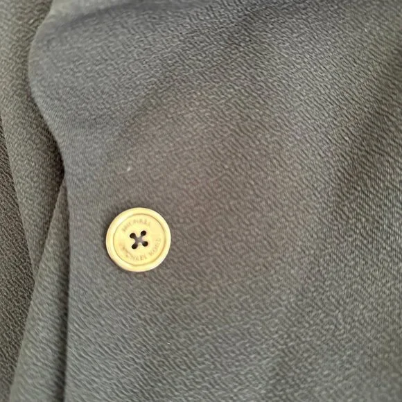 MICHAEL By Michael Kors Black with Gold Studs Open Front Blazer Jacket Size: L - Picture 9 of 10